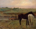 horses in a meadow 1871 Edgar Degas